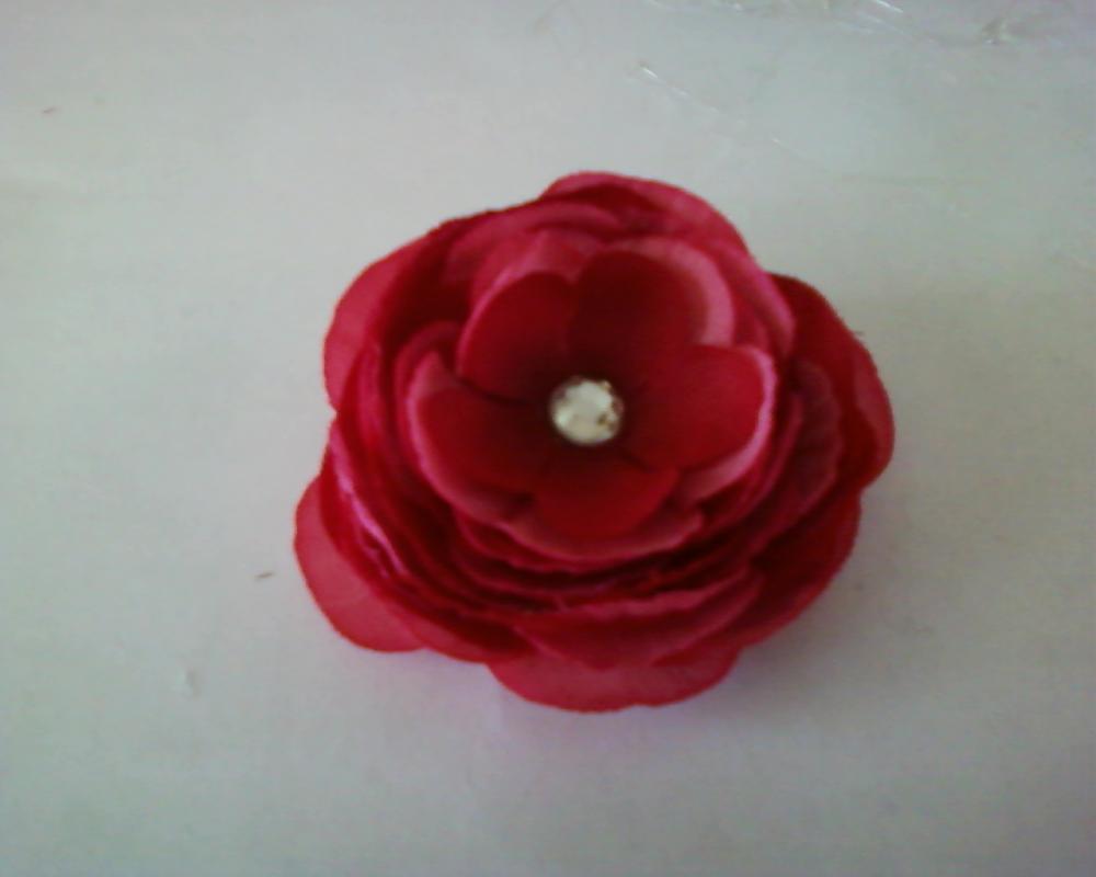 Girl's Pink And Red Rose Hair Clip