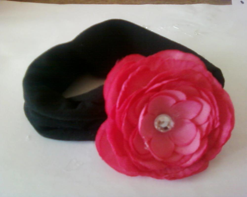 Baby Girl's Pink Rose Headband